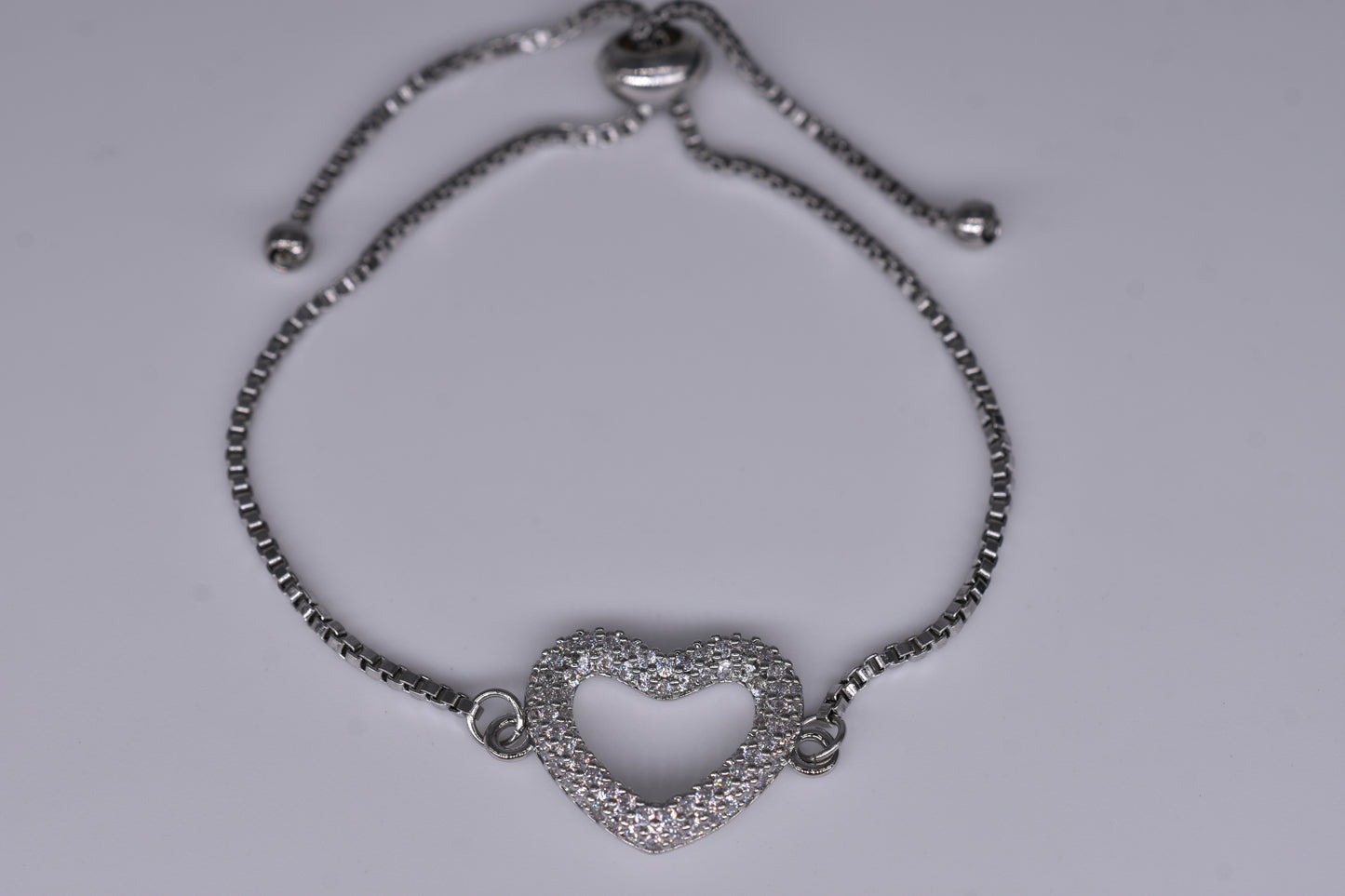 Heart With Diamond Bracelet