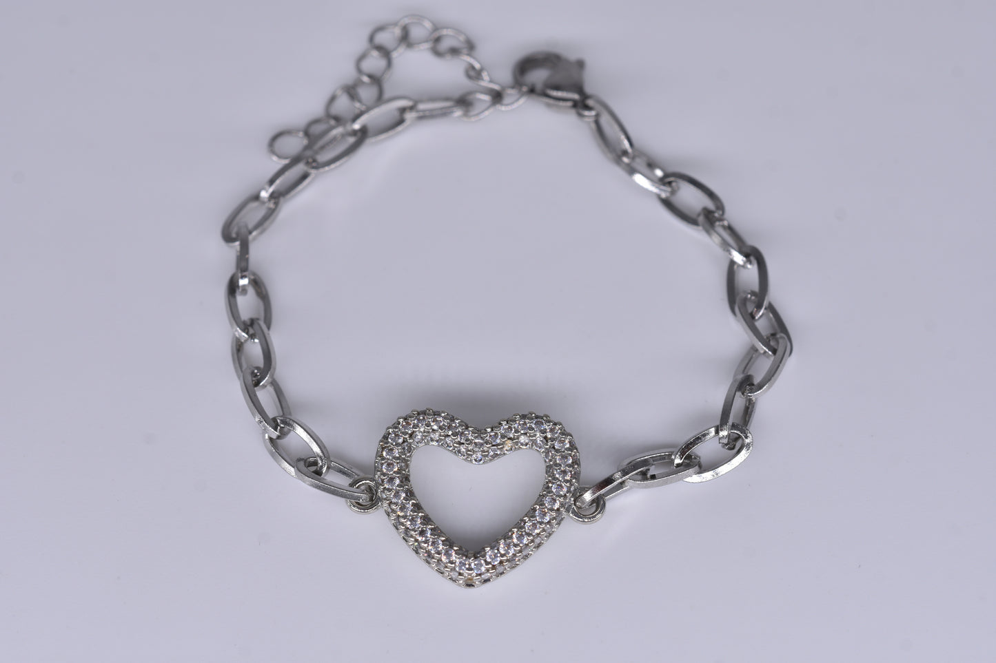 Heart With Diamonds Bracelet