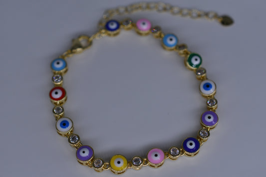 Multi Color Evil Eye Bracelet