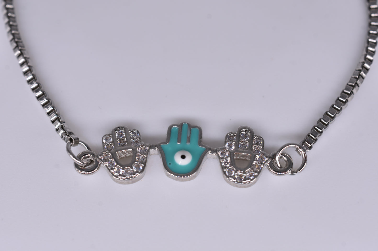 Hamasa Teal Evil Eye Bracelet