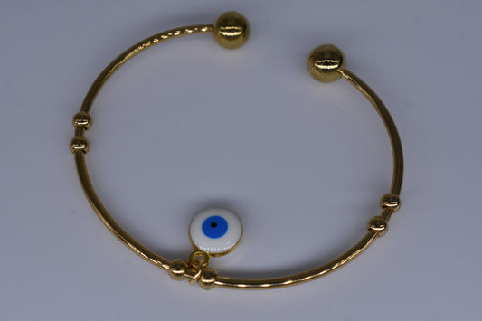 White/Blue Evil Eye Bracelet