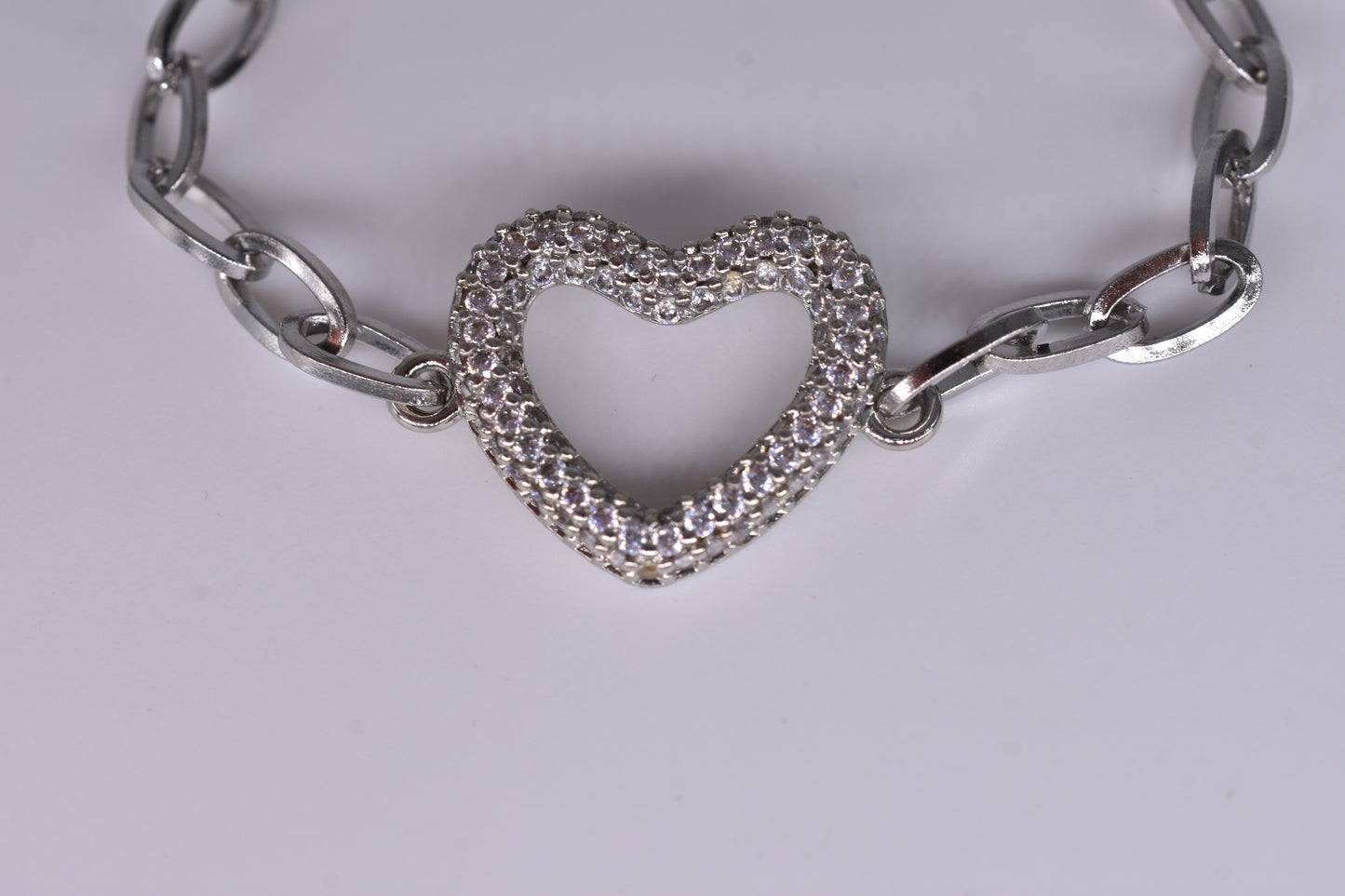 Heart With Diamonds Bracelet