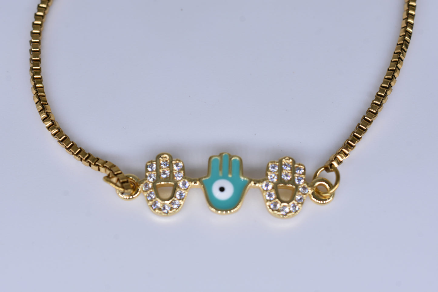 Hamasa Teal Evil Eye Bracelet